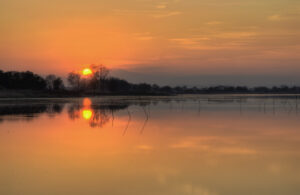 tramonto al lago trasimeno